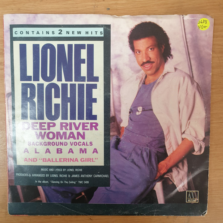 Lionel Richie ‎– Deep River Woman / Ballerina Girl - Vinyl 7" Record - Very-Good+ Quality (VG+) - C-Plan Audio