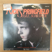 Rick Springfield ‎– Love Somebody - Vinyl 7" Record - Very-Good+ Quality (VG+) - C-Plan Audio