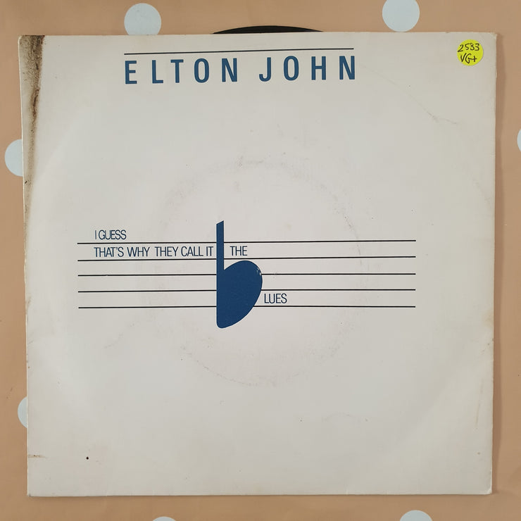 Elton John ‎– I Guess That's Why They Call It The Blues - Vinyl 7" Record - Very-Good+ Quality (VG+) - C-Plan Audio