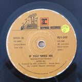 After All ‎– If You Need Me - Vinyl 7" Record - Good Quality (G) - C-Plan Audio