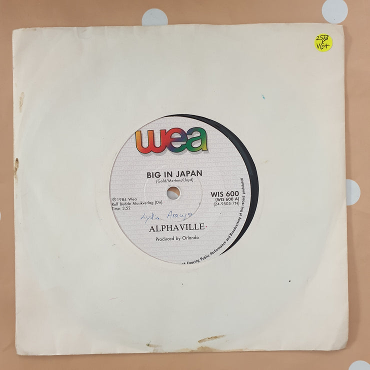 Alphaville ‎– Big In Japan - Vinyl 7" Record - Very-Good+ Quality (VG+) - C-Plan Audio