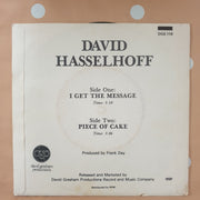 David Hasselhoff ‎– I Get The Message - Vinyl 7" Record - Very-Good+ Quality (VG+) - C-Plan Audio