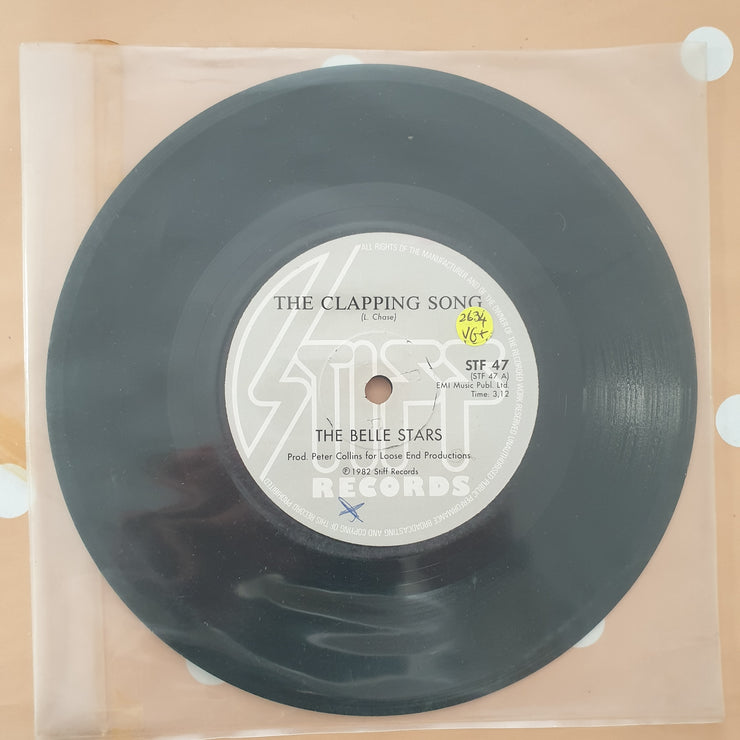 The Belle Stars ‎– The Clapping Song - Vinyl 7" Record - Very-Good+ Quality (VG+) - C-Plan Audio