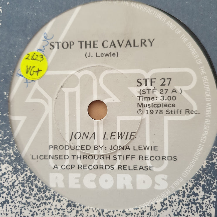 Jona Lewie ‎– Stop The Cavalry - Vinyl 7" Record - Very-Good+ Quality (VG+) - C-Plan Audio