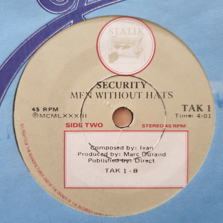 Men Without Hats ‎– The Safety Dance - Vinyl 7" Record - Very-Good+ Quality (VG+) - C-Plan Audio