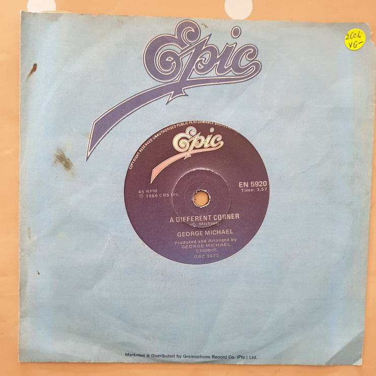 George Michael ‎– A Different Corner - Vinyl 7" Record - Very-Good- Quality (VG-) - C-Plan Audio