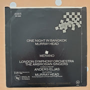 Murray Head ‎– One Night In Bangkok - Vinyl 7" Record - Very-Good+ Quality (VG+) - C-Plan Audio