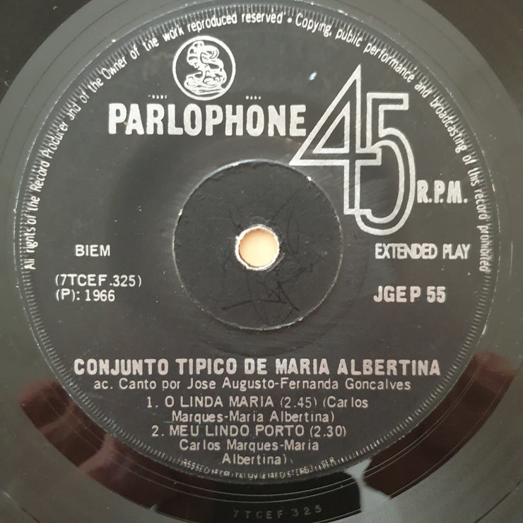 Conjunto Maria Albertina ‎– Reparem Nelas - Vinyl 7" Record - Very-Good- Quality (VG-) - C-Plan Audio