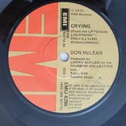 Don McLean ‎– Crying - Vinyl 7" Record - Very-Good- Quality (VG-) - C-Plan Audio
