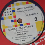 Bobby McFerrin ‎– Don't Worry - Be Happy!/Simple Pleasures - Vinyl 7" Record - Very-Good+ Quality (VG+) - C-Plan Audio