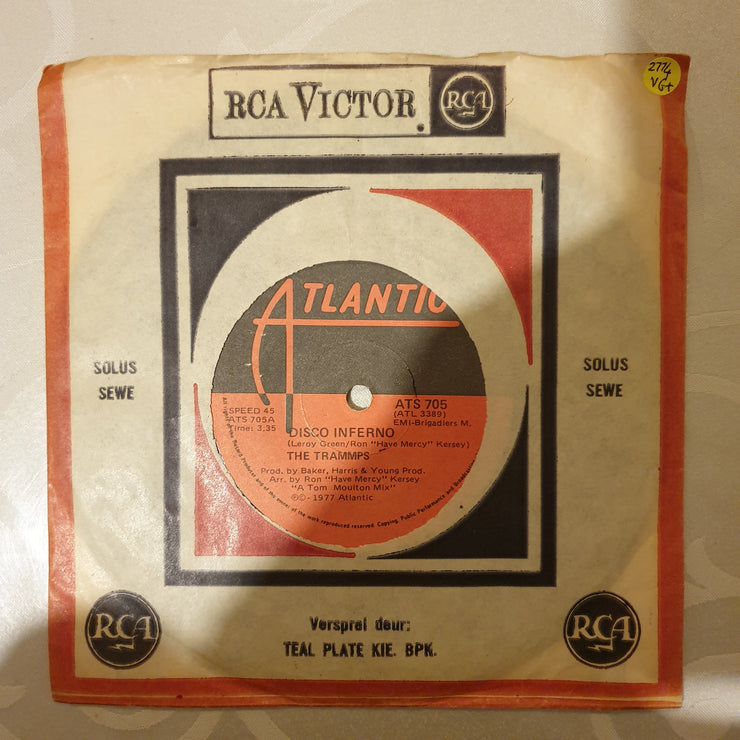 The Trammps ‎– Disco Inferno - Vinyl 7" Record - Very-Good+ Quality (VG+) - C-Plan Audio