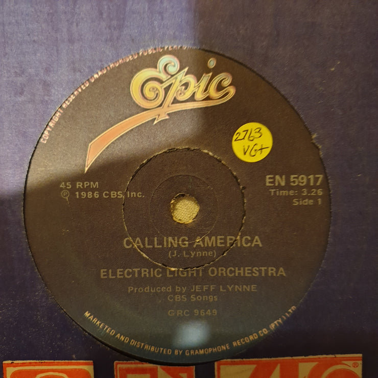 Electric Light Orchestra ‎– Calling America - Vinyl 7" Record - Very-Good+ Quality (VG+) - C-Plan Audio