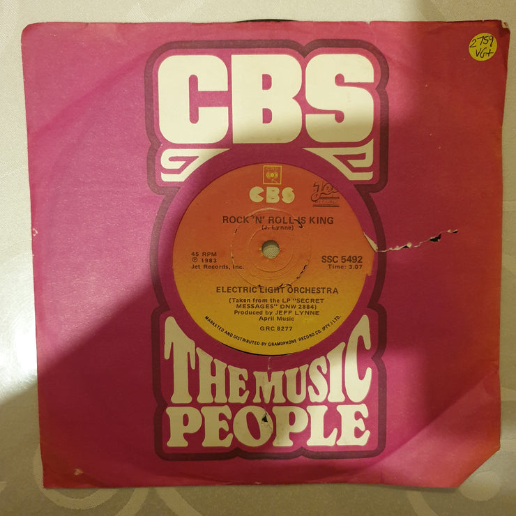 Electric Light Orchestra ‎– Rock 'n' Roll Is King - Vinyl 7" Record - Very-Good+ Quality (VG+) - C-Plan Audio