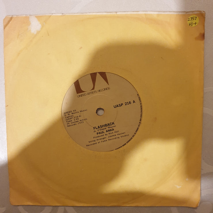 Paul Anka ‎– Flashback / Let Me Get To Know You - Vinyl 7" Record - Very-Good+ Quality (VG+) - C-Plan Audio