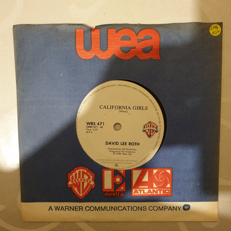 David Lee Roth ‎– California Girls - Vinyl 7" Record - Very-Good+ Quality (VG+) - C-Plan Audio