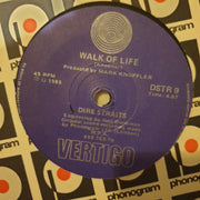 Dire Straits ‎– So Far Away/ Walk of Life - Vinyl 7" Record - Very-Good+ Quality (VG+) - C-Plan Audio