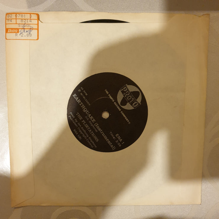 The Flirtations ‎– Earthquake - Vinyl 7" Record - Very-Good+ Quality (VG+) - C-Plan Audio