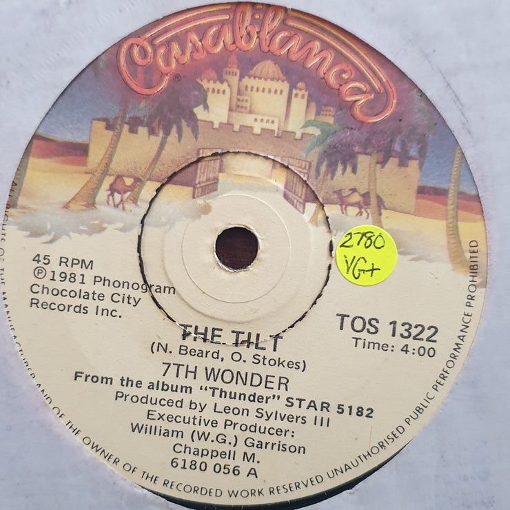 7th Wonder ‎– The Tilt / Missin' Out - Vinyl 7" Record - Very-Good+ Quality (VG+) - C-Plan Audio