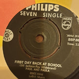 Paul And Paula ‎– First Day Back At School - Vinyl 7" Record - Very-Good Quality (VG) - C-Plan Audio