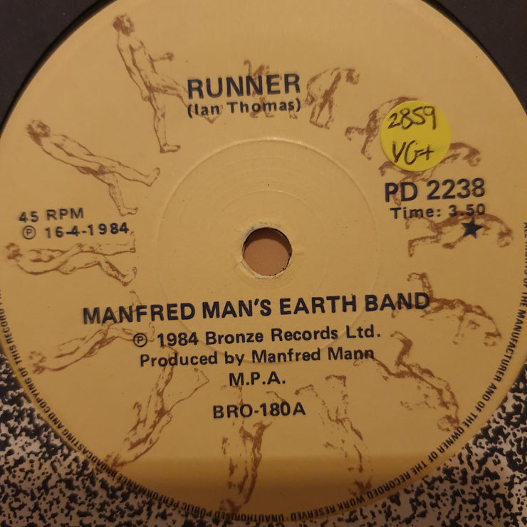 Manfred Mann's Earth Band ‎– Runner -  Vinyl 7" Record - Very-Good+ Quality (VG+) - C-Plan Audio