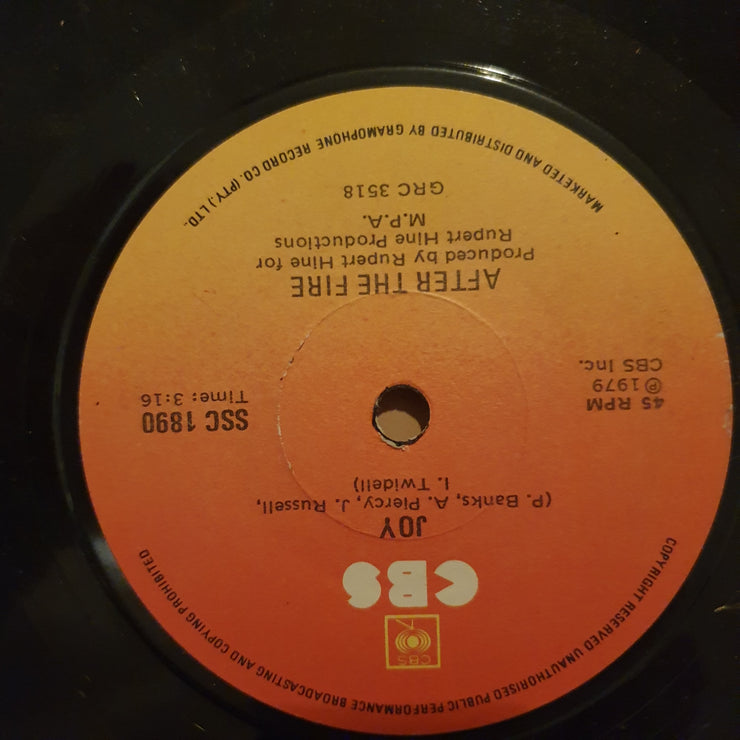 After the Fire - One Rule for You - Vinyl 7" Record - Very-Good+ Quality (VG+) - C-Plan Audio