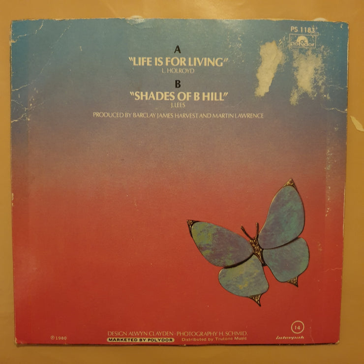 Barclay James Harvest ‎– Life Is For Living -  Vinyl 7" Record - Very-Good+ Quality (VG+) - C-Plan Audio