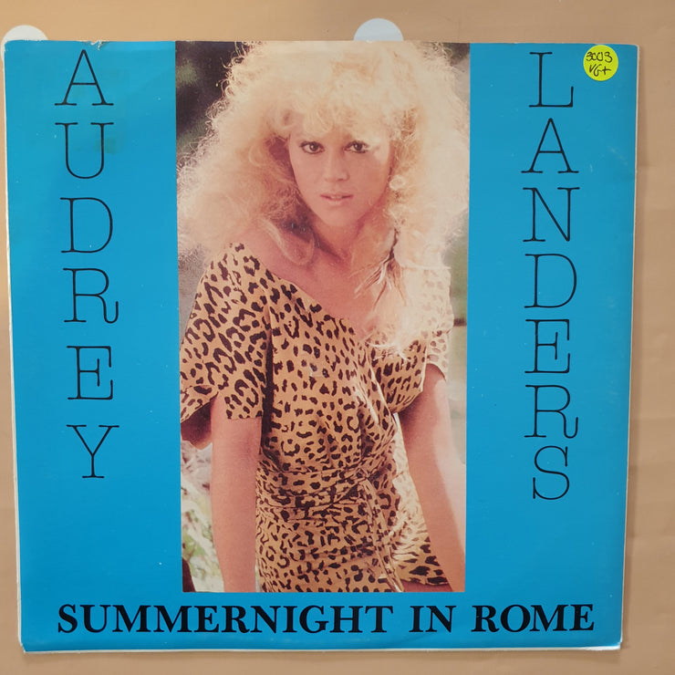 Audrey Landers ‎– Summernight In Rome -  Vinyl 7" Record - Very-Good+ Quality (VG+) - C-Plan Audio