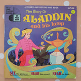 Disneyland - The Story of Aladdin and his Lamp with Story Book- Vinyl 7" Record - Very-Good+ Quality (VG+) - C-Plan Audio