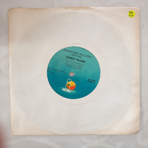 Robert Palmer ‎– Addicted To Love - Vinyl 7" Record - Very-Good+ Quality (VG+) - C-Plan Audio