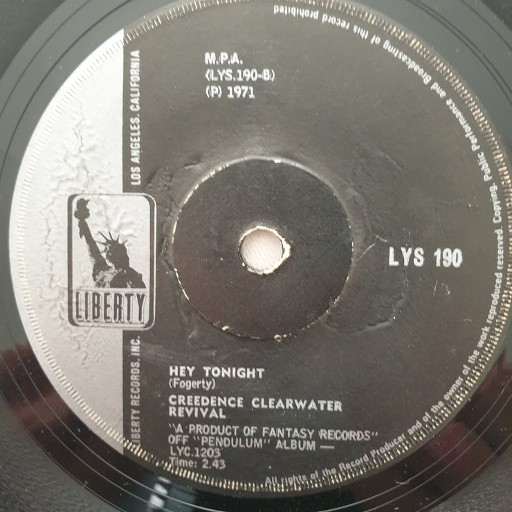 Creedence Clearwater Revival ‎– Have You Ever Seen The Rain / Hey Tonight - Vinyl 7" Record - Good+ Quality (G+) - C-Plan Audio