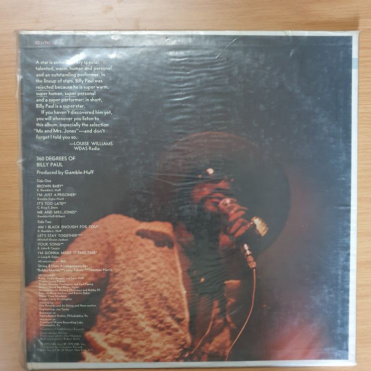 Billy Paul ‎– 360 Degrees Of Billy Paul  - Vinyl LP Record - Very-Good Quality (VG) - C-Plan Audio
