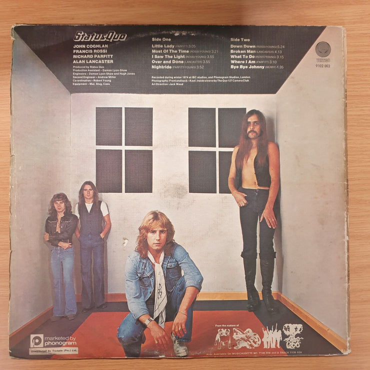 Status Quo ‎– On The Level - Vinyl LP Record - Very-Good Quality (VG)
