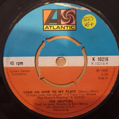 The Drifters ‎– Come On Over To My Place - Vinyl 7" Record - Very-Good+ Quality (VG+)