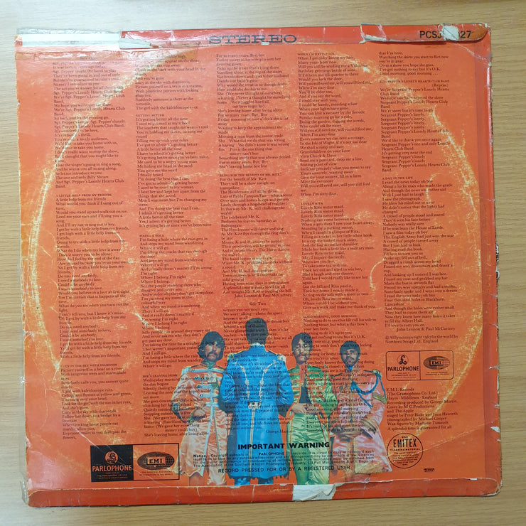 The Beatles ‎– Sgt. Pepper's Lonely Hearts Club Band ‎– Vinyl LP Record - Good+ Quality (G+)