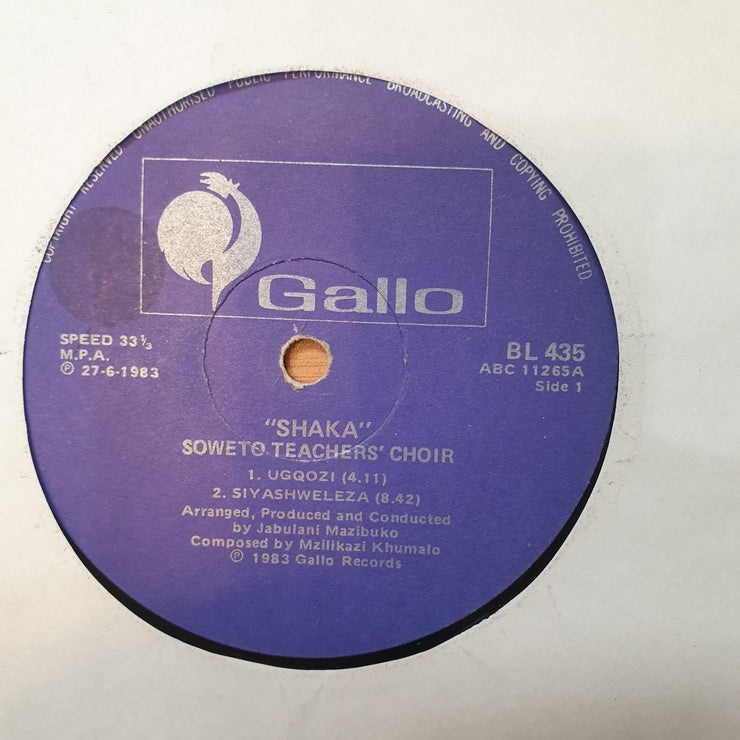Soweto Teachers Choir ‎– U Shaka  - Vinyl LP Record - Very-Good Quality (VG)