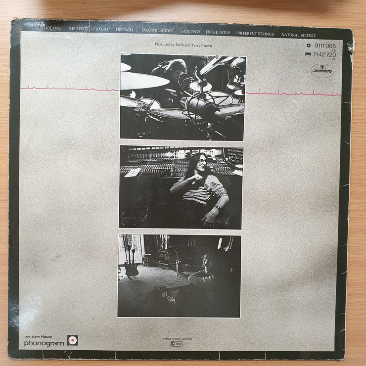 Rush ‎– Permanent Waves ‎- Vinyl LP Record - Very-Good Quality (VG)