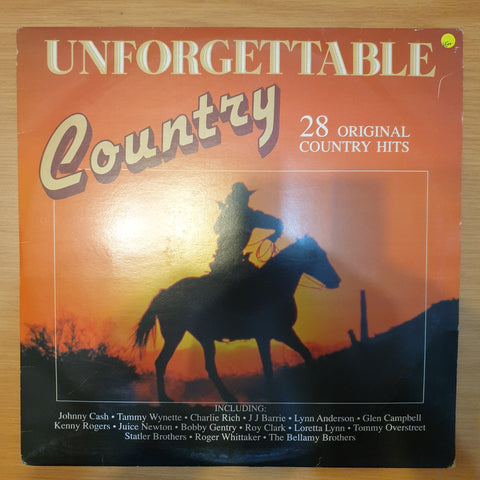Unforgettable Country - Vinyl LP Record - Very-Good+ Quality (VG+)