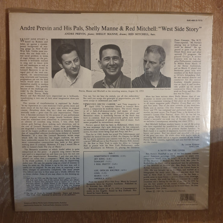 Andre Previn And His Pals – West Side Story ‎– Vinyl LP Record - Very-Good+ Quality (VG+)