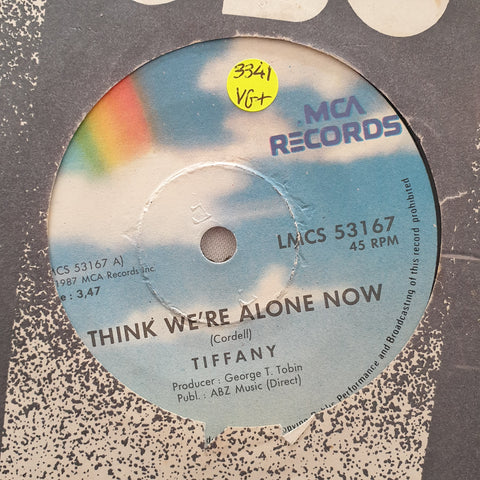 Tiffany ‎– I Think We're Alone Now - Vinyl 7" Record - Very-Good+ Quality (VG+)
