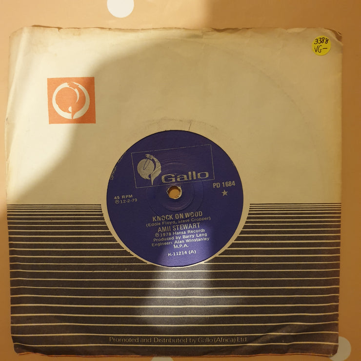 Amii Stewart ‎– Knock On Wood - Vinyl 7" Record - Very-Good- Quality (VG-)