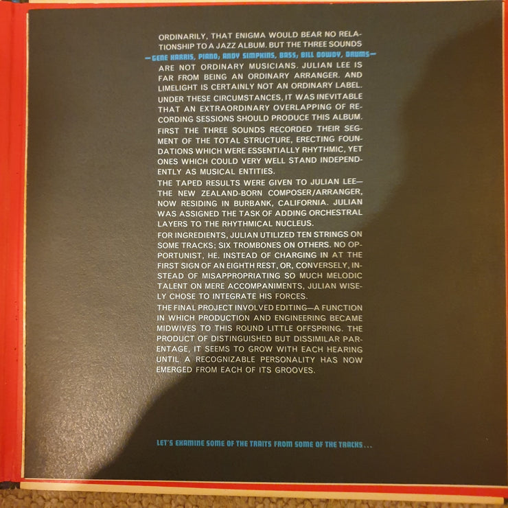 The Three Sounds ‎– Three Moods - Vinyl LP Record - Very-Good+ Quality (VG+)