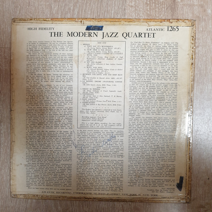 The Modern Jazz Quartet ‎– The Modern Jazz Quartet ‎– Vinyl LP Record - Opened  - Fair/Good Quality (G)