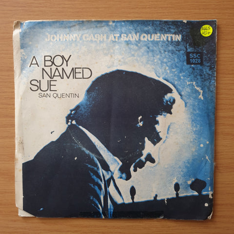 Johnny Cash – A Boy Named Sue - Vinyl 7" Record - Very-Good+ Quality (VG+)