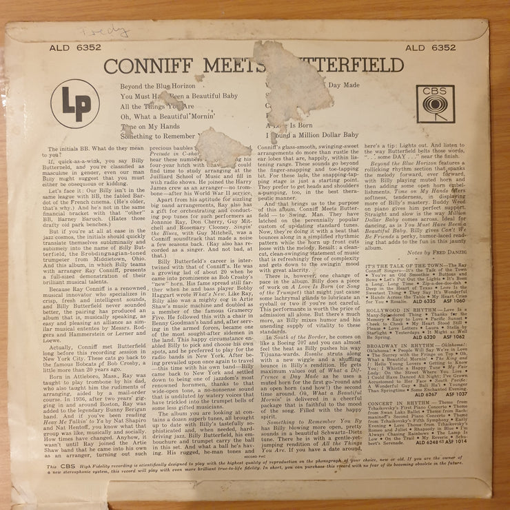 Ray Conniff, Billy Butterfield – Conniff Meets Butterfield - Vinyl LP Record - Good+ Quality (G+) (gplus)