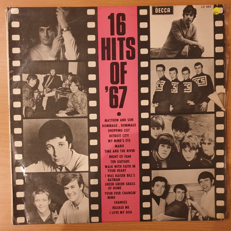 16 Hits of '67- Vinyl LP Record - Very-Good+ Quality (VG+) (verygoodplus)