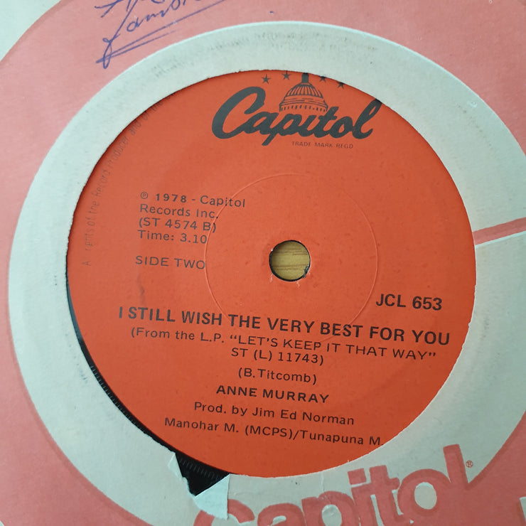 Anne Murray – You Needed Me - Vinyl 7" Record - Very-Good+ Quality (VG+) (verygoodplus)