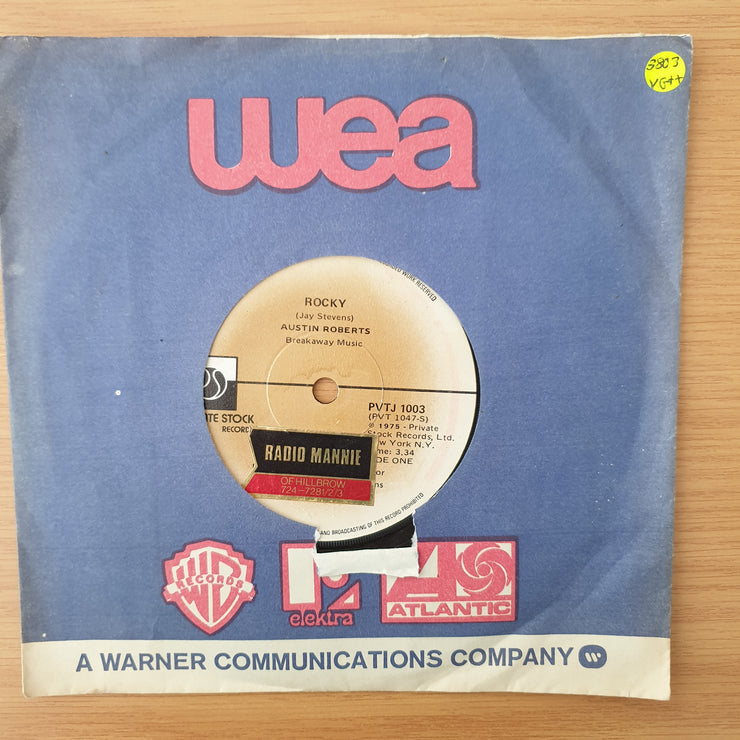 Austin Roberts – Rocky - Vinyl 7" Record - Very-Good+ Quality (VG+) (verygoodplus)