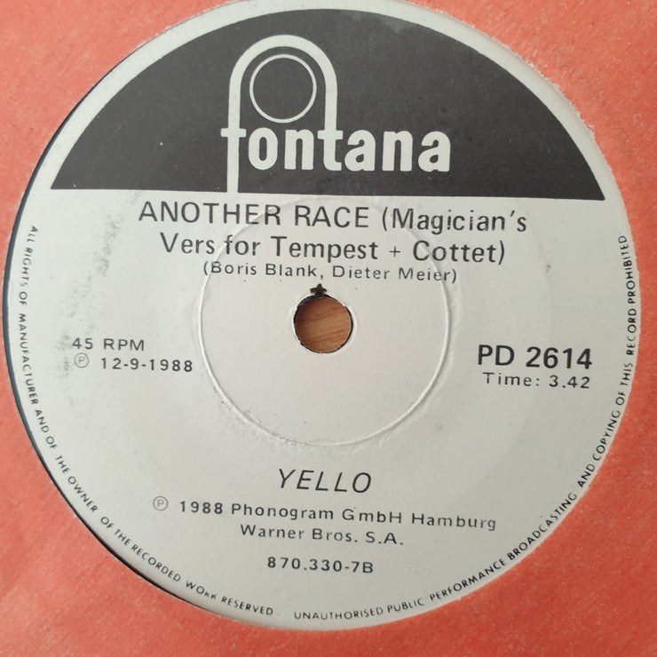 Yello – The Race - Vinyl 7" Record - Very-Good+ Quality (VG+) (verygoodplus)