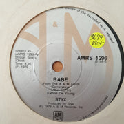 Styx – Babe - Vinyl 7" Record - Very-Good+ Quality (VG+) (verygoodplus)