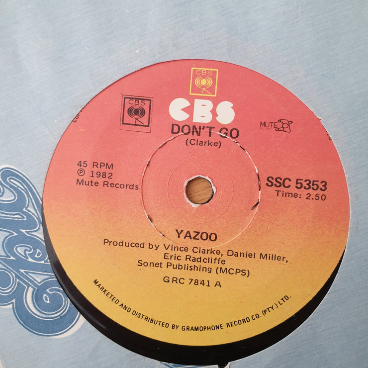 Yazoo – Don't Go - Vinyl 7" Record - Very-Good+ Quality (VG+) (verygoodplus)
